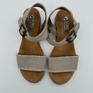 BOBS Skechers Desert Kiss Adobe Princess Espadrille Boho Canvas Sandal Size 8.5